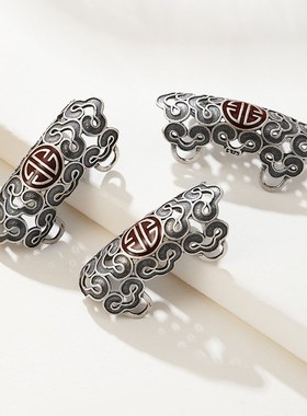 纯银古法金手镯维修卡扣diy遮瑕装饰卡扣手镯断裂修覆固定配件夹