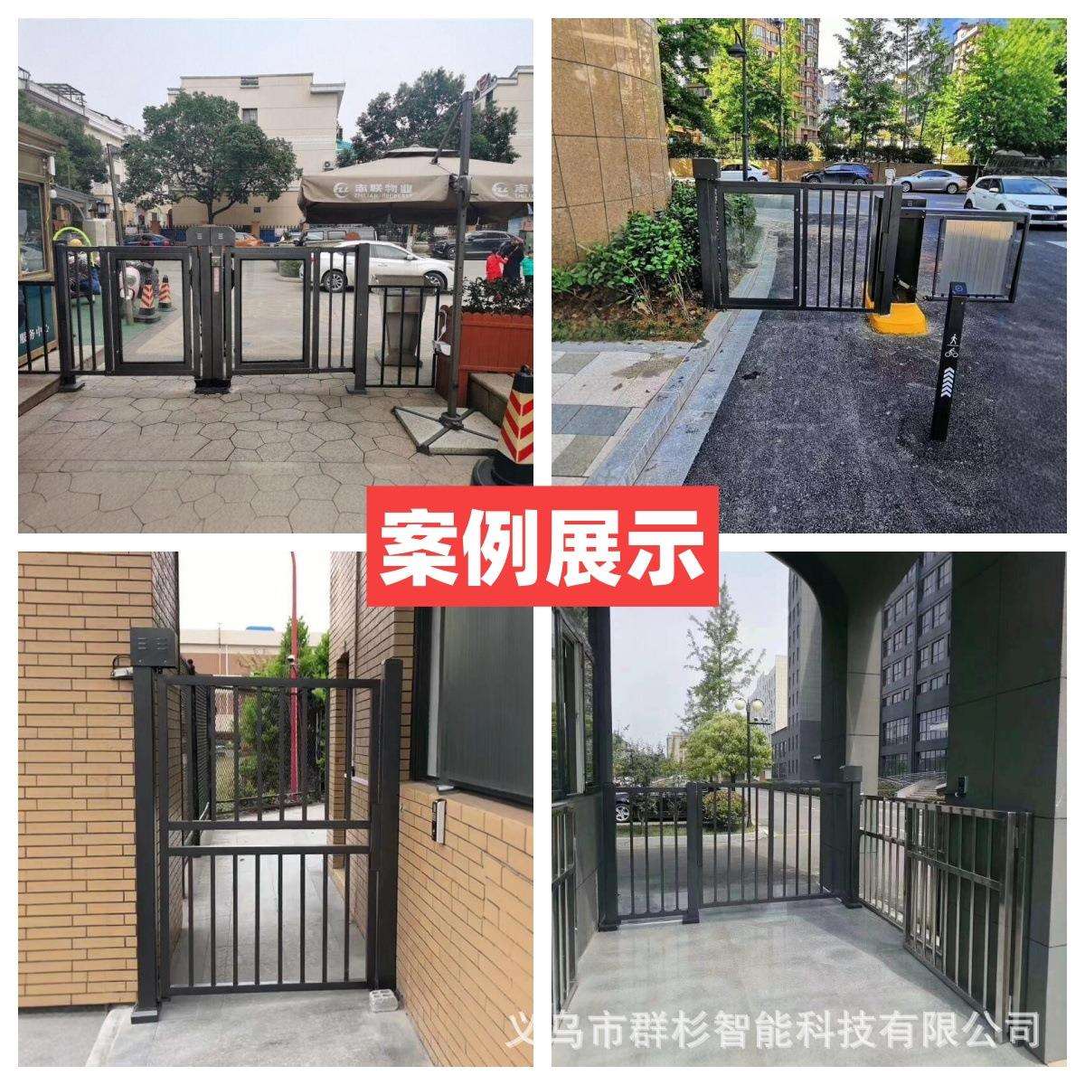 Pedestrian passage advertising door school unit access control system electric side door swipe card face attendance double door