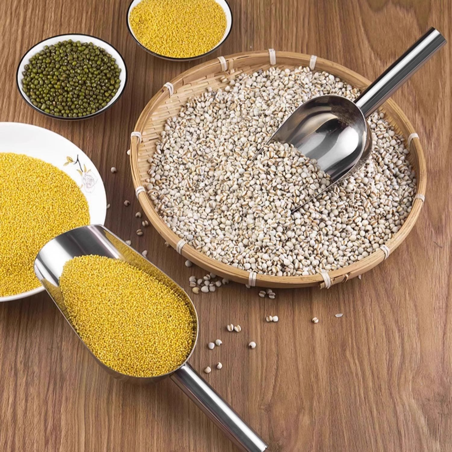 加厚不锈钢多用铲加厚食品干果铲面粉米铲平底铲茶爆米花坚果冰铲,淘宝优惠券,粉丝福利购,淘宝优惠卷