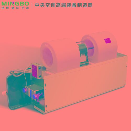 铭博直流无刷卧式暗装风机盘管水中央空调空气能专用商用冷暖风机 - 图2