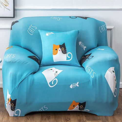 小沙发套罩老式单人全盖万能小户型单座沙发套罩全包防滑弹力布艺 - 图1