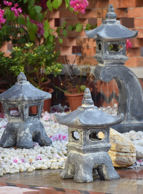 户外花园庭院落地石灯摆件创意别墅民宿日式装饰宫灯仿古禅意摆件