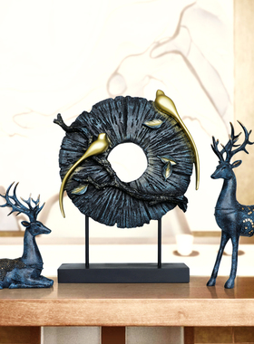 欧式家居客厅玄关电视柜麋鹿装饰品摆件创意摆设乔适新居结婚礼物