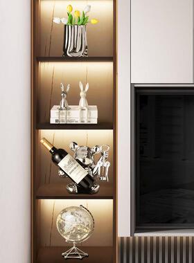 红酒架摆件轻奢高档创意客厅入门家居玄关电视柜酒柜玻璃柜装饰品