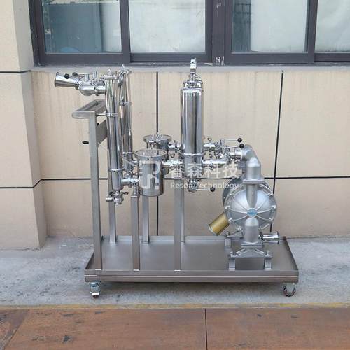 串联移动式不锈钢磁性过滤器锂电池浆料钕铁硼管道流体强磁除铁器 - 图0