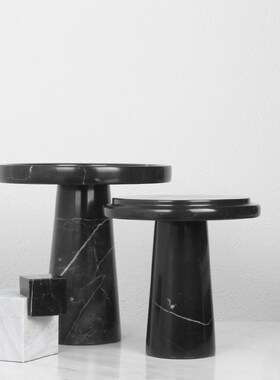 北欧侘寂风大理石样板房书柜酒柜茶几水果坚果盘客厅餐桌托盘摆件