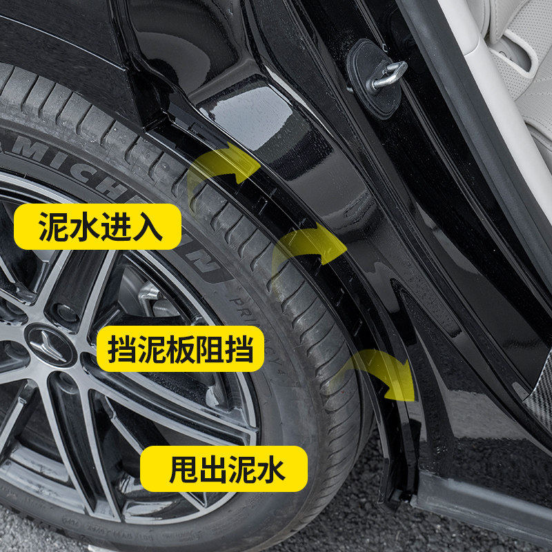 适用于全新岚图知音挡泥板后门内衬免打孔专用板挡泥沙车外饰用品