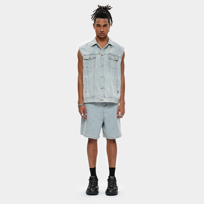 MET initaly麦特复古做旧水洗牛仔背心休闲百搭上衣男夏季新款,淘宝优惠券,粉丝福利购,淘宝优惠卷