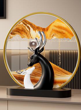 福禄双至流沙画摆件家居客厅玄关电视柜酒柜装饰新房乔迁新居礼物