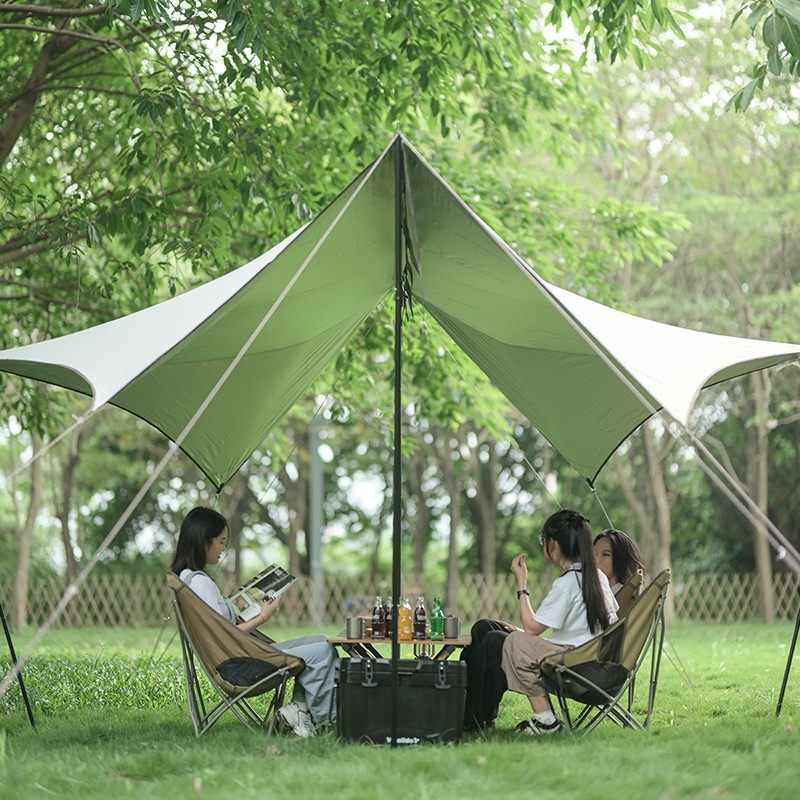 vidalido怪兽涂银黑胶天幕户外防晒八角帐篷便携式露营装备遮阳棚,淘宝优惠券,粉丝福利购,淘宝优惠卷