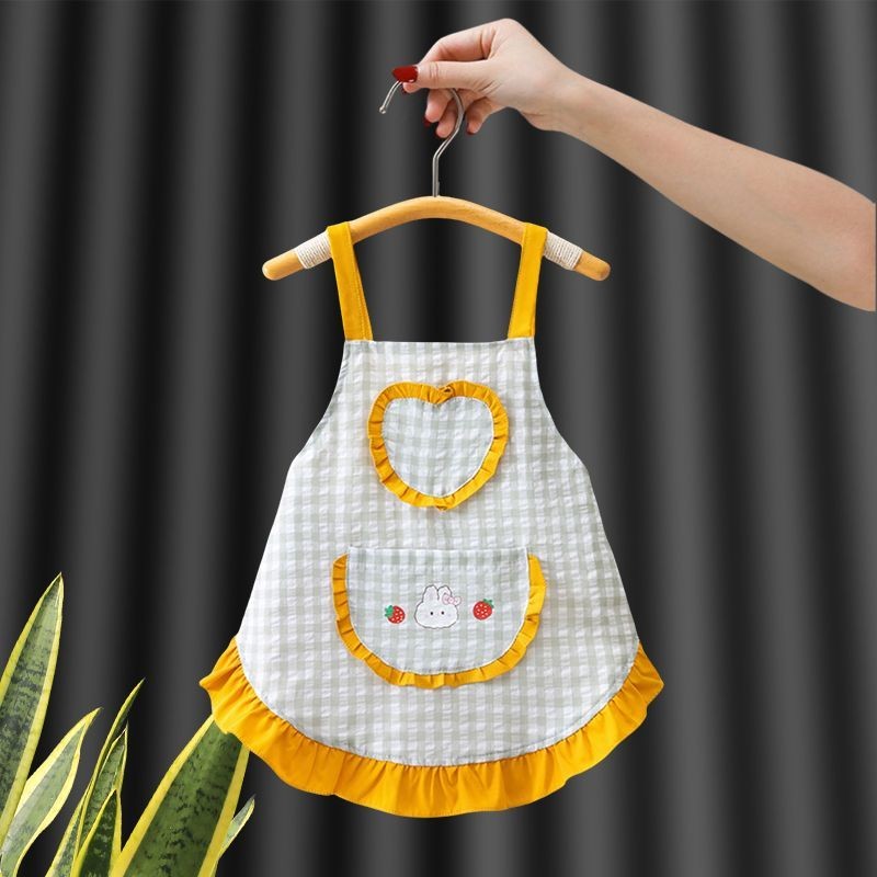 Children's smock, baby eating bib, sleeveless waterproof anti-dirty protective clothing, medium and large children's anti-dirty reverse dressing, painting apron