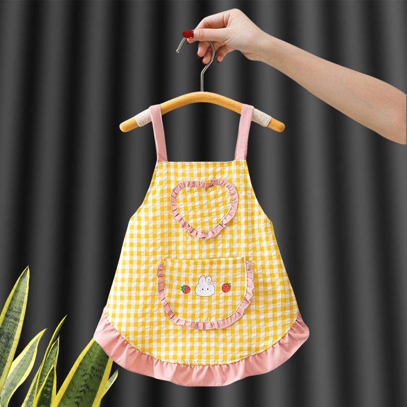 Children's smock, baby eating bib, sleeveless waterproof anti-dirty protective clothing, medium and large children's anti-dirty reverse dressing, painting apron