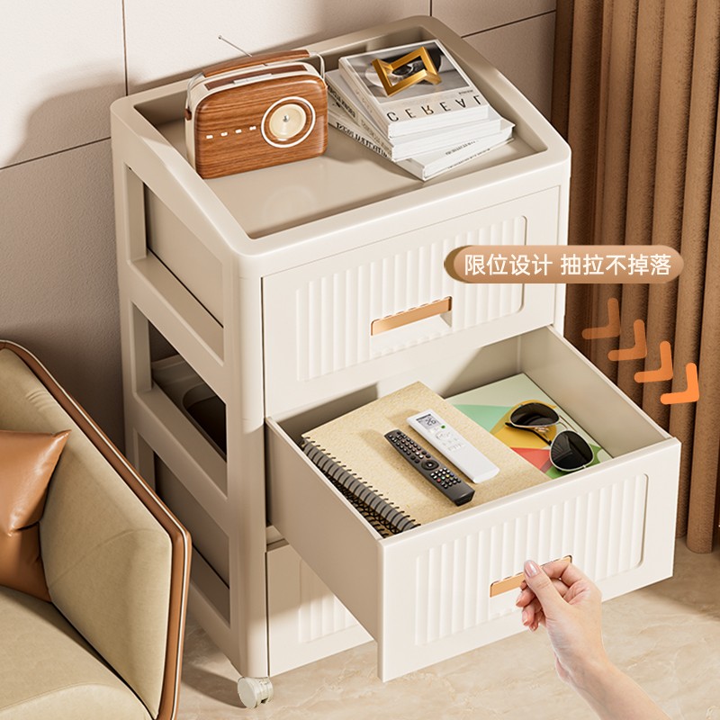 免安装大容量收纳柜卫生间储物架家用小推车置物架客厅可移动塑料 - 图2