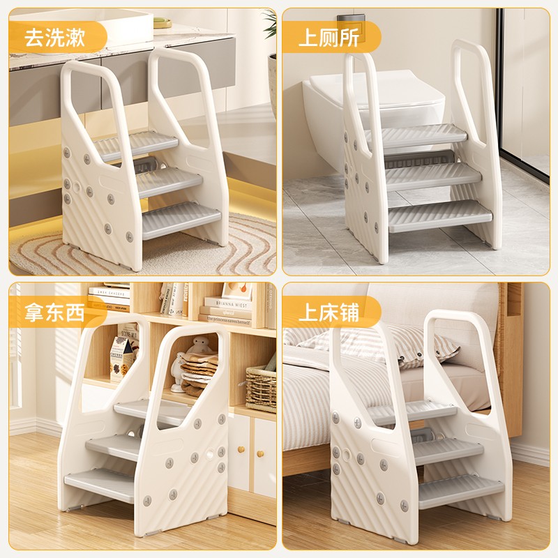 严选宝宝台阶增高凳婴幼儿踩脚凳儿童登高凳卫生间楼梯垫脚凳 - 图0