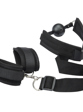 手铐男m脚镣一体连体捆情绑趣道具手铐脚镣连体情调cos角色扮演