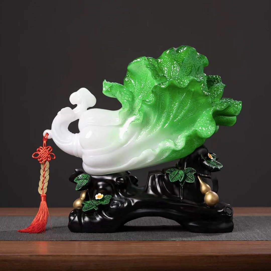 招财白菜摆件家居玄关客厅酒柜装饰品办公室乔迁摆设店铺开业礼品,淘宝优惠券,粉丝福利购,淘宝优惠卷