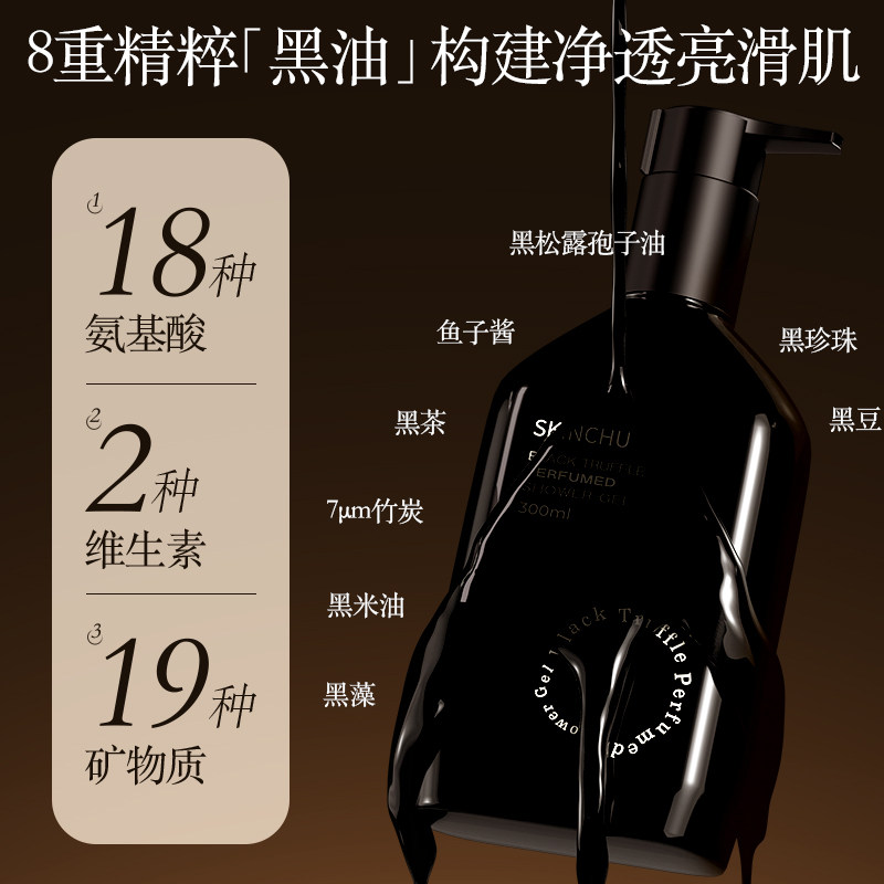 森之初沐浴露黑松露香氛沐浴玫瑰香氛保湿滋润持久留香香氛沐浴露,淘宝优惠券,粉丝福利购,淘宝优惠卷