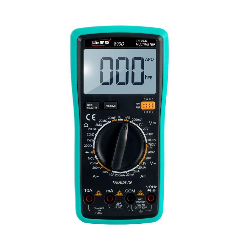 890D数字万用表电工仪器仪表万用表手持式真有效值平均值测量 - 图2
