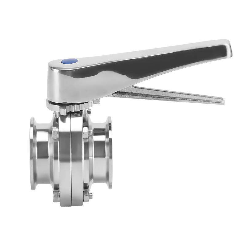 手柄不锈钢鸭嘴快装蝶阀304不锈钢卫生级多档位调节快装卡箍蝶阀,淘宝优惠券,粉丝福利购,淘宝优惠卷