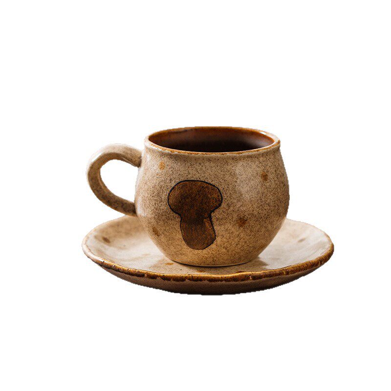 玫瑰家手捏陶瓷万能小罐子咖啡豆茶叶罐双耳汤碗咖啡杯厨房餐具盘