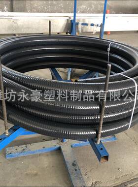 pvc大口径黑色橡胶管螺旋增强钢丝软管耐油耐酸碱煤矿用高压管