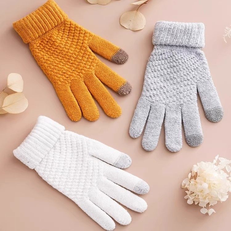 新款触屏手套男女士秋冬季加绒加厚保暖防寒户外骑行毛线针织手套,淘宝优惠券,粉丝福利购,淘宝优惠卷