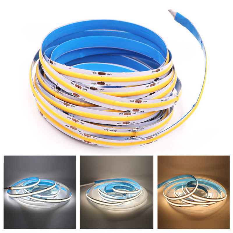 COB安全低压12v24V酒橱柜R90高显色灯带无光斑自粘嵌入式铝槽光源 - 图1