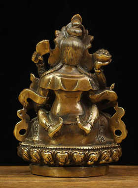 仿古纯铜红财神摆件密宗藏传五姓财神佛像家用财神五路财神黑财神