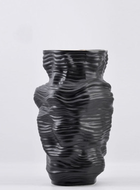 新中式陶瓷花器摆件售楼处样板间酒店禅意插花干花玄关处装饰摆设