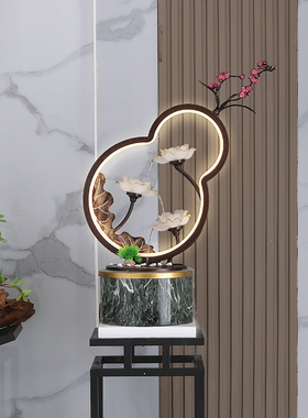 招财流水摆件中式循环水客厅生财创意家居水景办公室桌面开业礼品