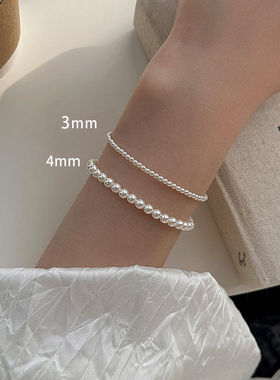 新款极细小米粒小珍珠手链女