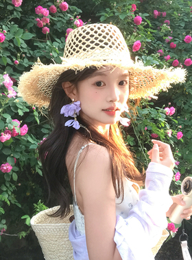 初夏花朵闪锆流苏耳钉女匕首
