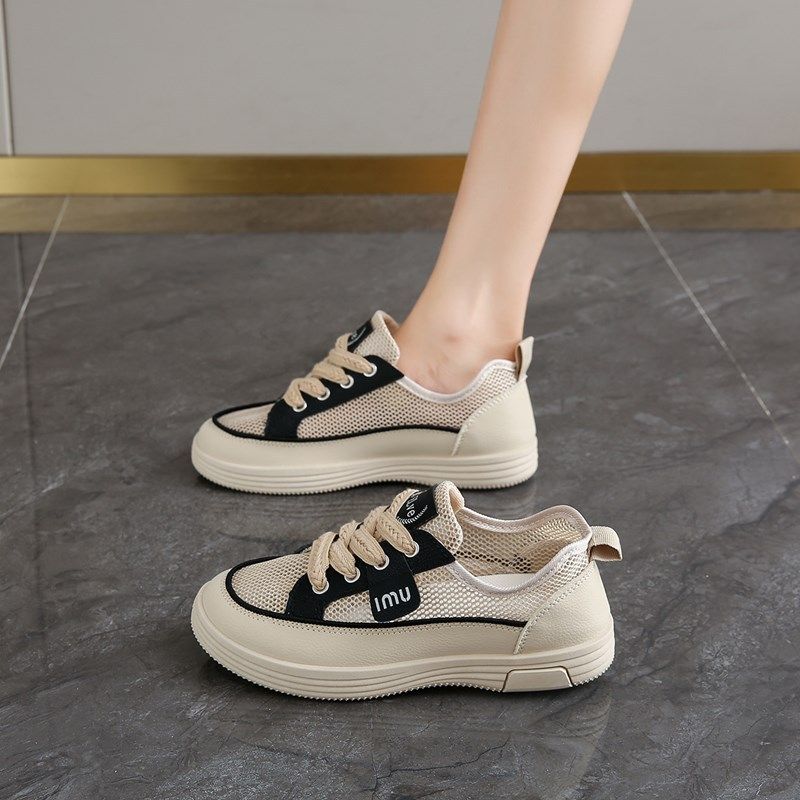 踩屎感网面透气镂空运动鞋女2025新款夏季百搭不累脚孕妇休闲板鞋,淘宝优惠券,粉丝福利购,淘宝优惠卷