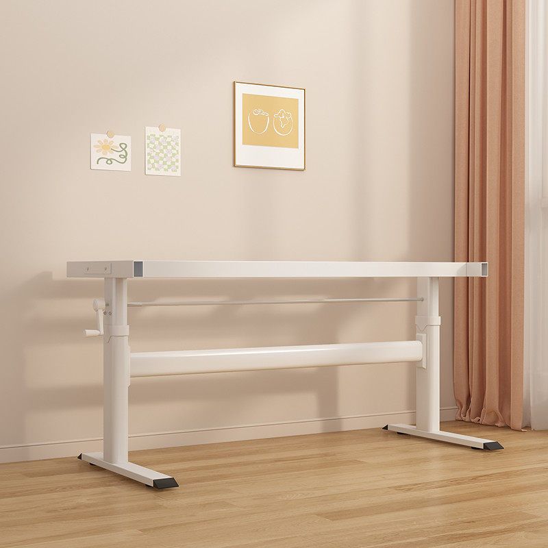 手摇升降桌腿支架书桌学习桌铁艺桌腿不锈钢双横梁电脑桌桌腿架子,淘宝优惠券,粉丝福利购,淘宝优惠卷