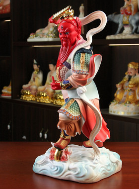 适用王灵官神像大灵官王善太乙雷声应化天尊火神树脂仿陶瓷汉白玉