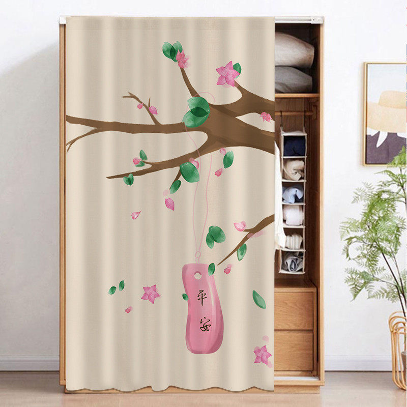 柜子遮挡帘书架置物架柜帘子衣柜防尘帘卧室书柜鞋柜遮丑门帘拉帘,淘宝优惠券,粉丝福利购,淘宝优惠卷