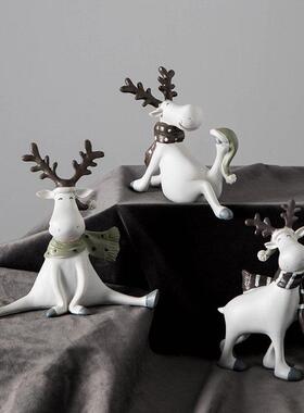 ins北欧家居装饰房间的小饰品摆件卧室客厅新婚礼物创意鹿摆设品