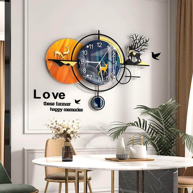 新款钟表装饰挂钟客厅简约创意现代挂墙艺术时尚网红家用大气时钟,淘宝优惠券,粉丝福利购,淘宝优惠卷