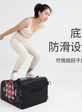 健身臀推杠铃杆套装女士健身家用大孔卧推硬拉臀桥杠铃片臀推跳箱