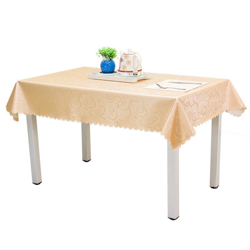 桌布防水防烫防油免洗方桌布长方形茶几布家用圆桌布酒店免洗台布 - 图3