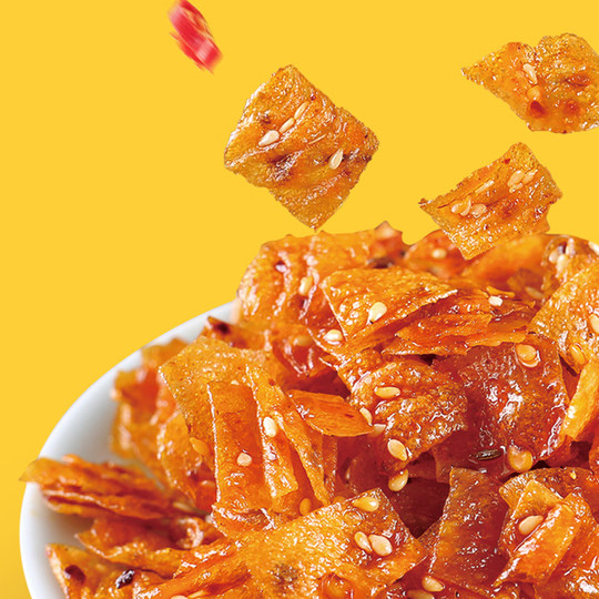 Original Memory Spicy Crispy Tofu Skin Childhood Spicy Paper Slices Tofu Skin Office Internet Celebrity Casual Snacks