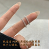 Modern Sacred Jewelry S925 sterling silver half plain half row diamond ring