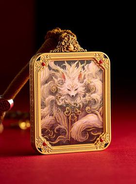 五台山五爷唐卡黄财神赐福画像文殊菩萨唐卡吊坠扎基拉姆手绘画