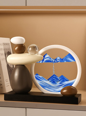 贝汉美时来运转流沙画摆件轻奢高档客厅玄关电视柜酒柜装饰品
