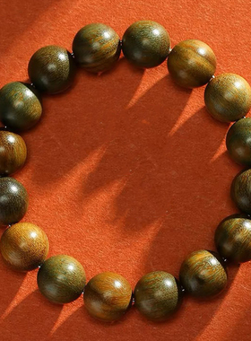 天然檀木手串平安纯绿檀手链男女