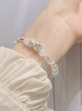 天然猫眼石手串招财貔貅手链情侣