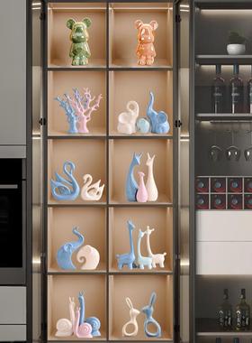 现代简约陶瓷小清新摆件家居饰品电视柜酒柜装饰品房间摆设礼物