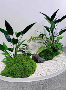 植物造景围挡装饰硅胶遮挡条阳台景观围边室内绿植围栏自粘小栅栏