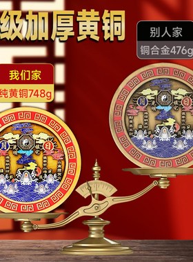 山海镇纯铜挂件太极八卦图室内室外凸镜家用乔迁大门口客厅摆件