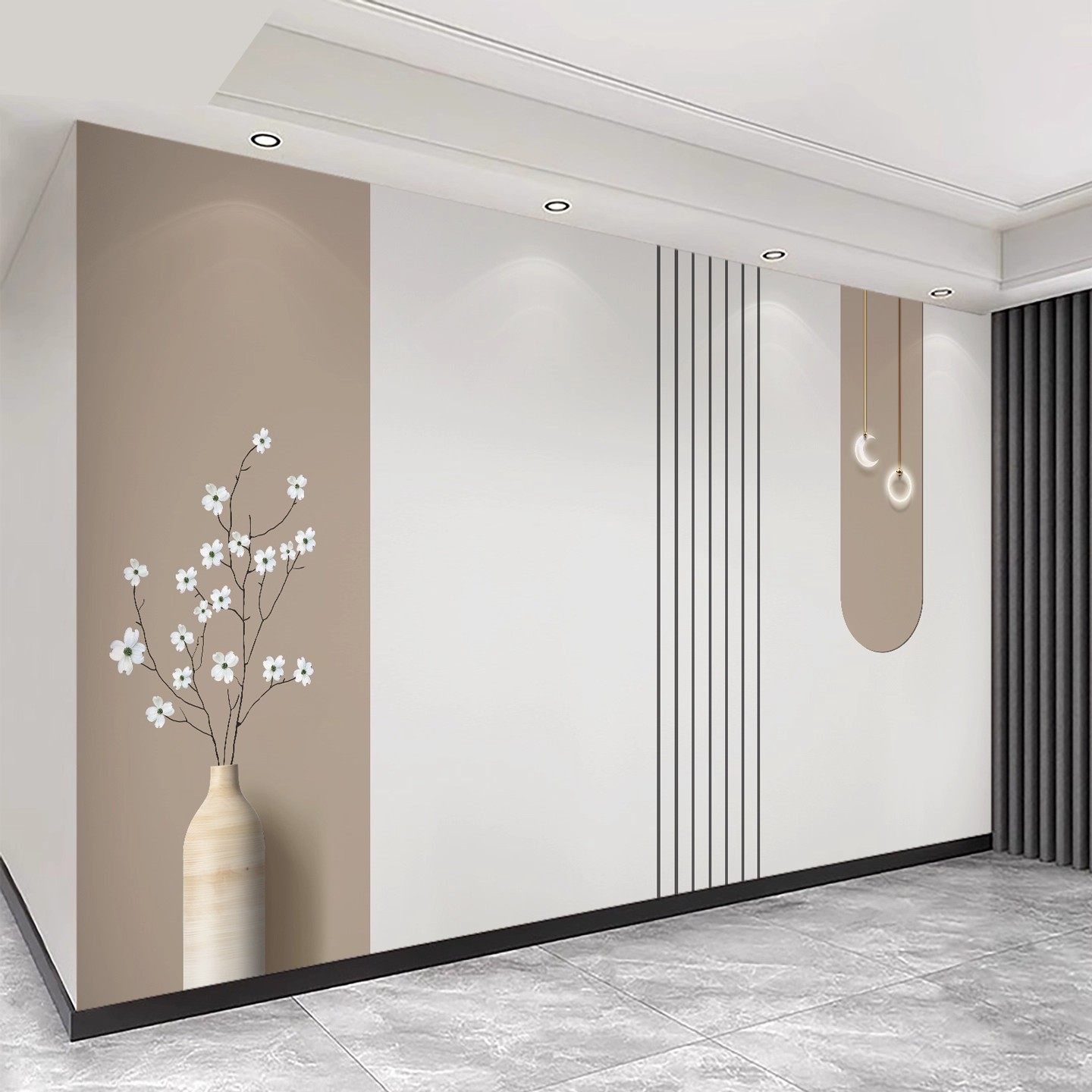 现代轻奢电视背景墙壁画简约大气壁布定制立体壁纸8D客厅影视墙布,淘宝优惠券,粉丝福利购,淘宝优惠卷